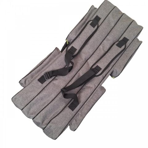 Modibags  120cm  4 Cepli 4 Gözlü Koyu Gri Olta  Kamış Çantaşı