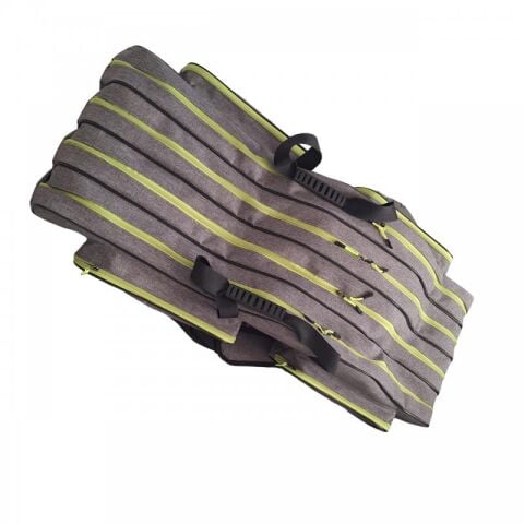 Modibags  140cm  4 Cepli 4 Gözlü Koyu Gri Olta  Kamış Çantaşı