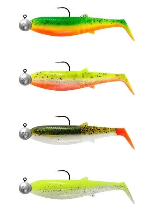 Savage Gear Cannibal Shad 8cm 5gr+7.5gr #2/0 Dark Water 4+4 Adet