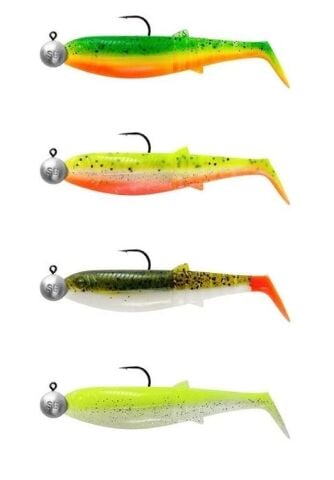 Savage Gear Cannibal Shad 6.8cm 3gr+5gr #1/0 Dark Water 4+4 Adet