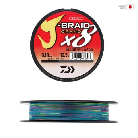 Daiwa JB Grand 8B 300m  Multi Color  0.13mm İp Misina