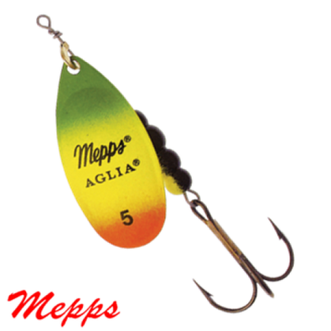 Mepps Aglia Fluo Tiger Sarı No:5 Döner Kaşık