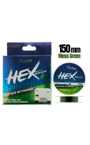 Fujin Hex Braid 4x 150mt 0.12mm Moss Green  PE İp Misina