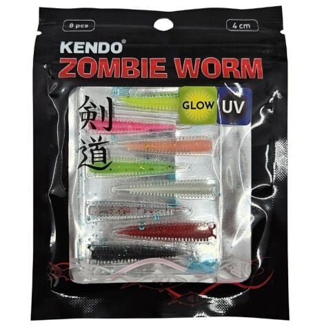 Kendo Zombie Worm Lrf Silikonu 4cm 8 Adet Mix Color