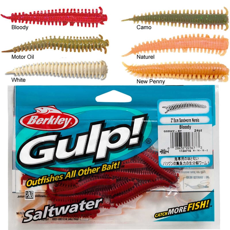 BERKLEY GULP Sandworm 5 cm LRF silikonu