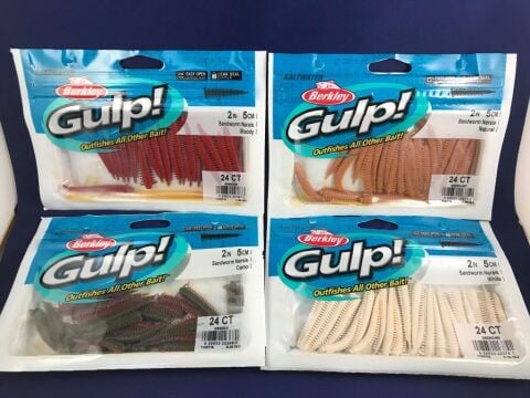 BERKLEY GULP Sandworm 5 cm LRF silikonu