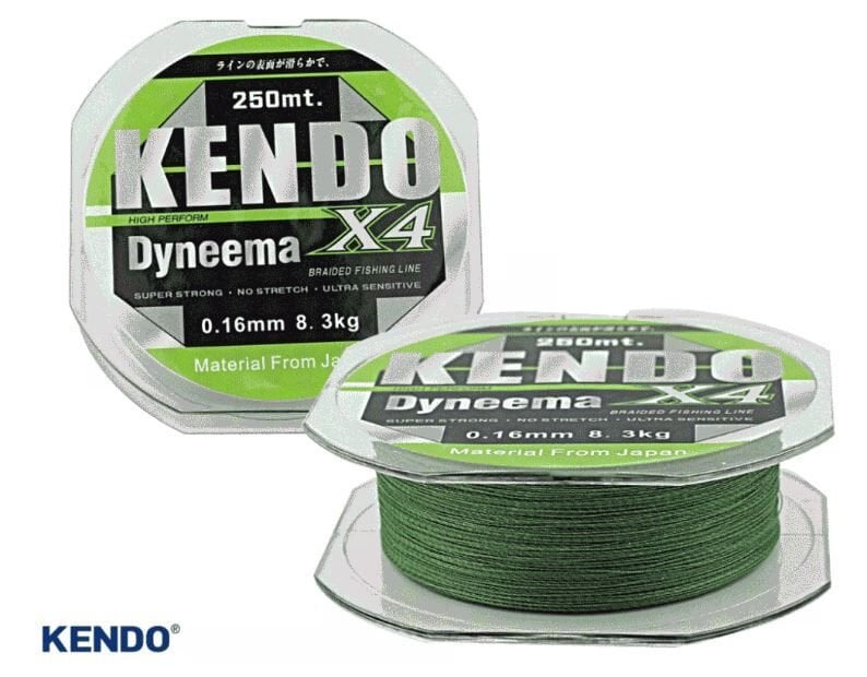 Kendo Dynema 4 Örgü 250Mt (Green) İp Misina