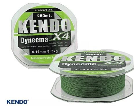 Kendo Dynema 4 Örgü 250Mt (Green) İp Misina