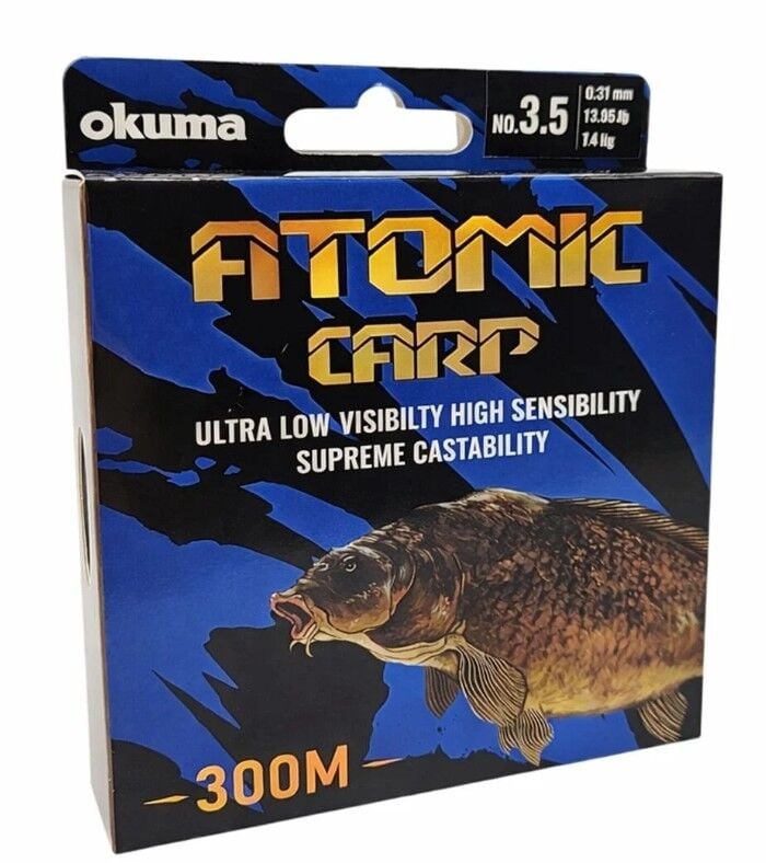 Okuma Atomic Carp Nylon Clear Color 300m Misina