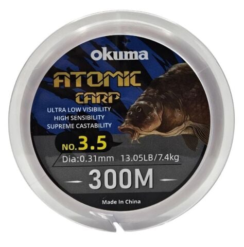 Okuma Atomic Carp Nylon Clear Color 300m Misina