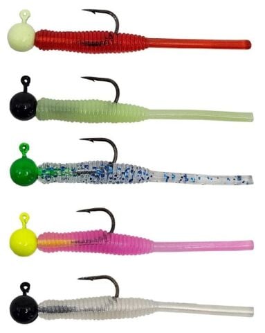 Kendo Hook Worm Jighead+Lrf Silikonu 1gr+4.5cm 5 Adet