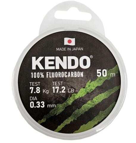Kendo 100% Fluorocarbon White 50m Misina 0.18mm / 2.8kg