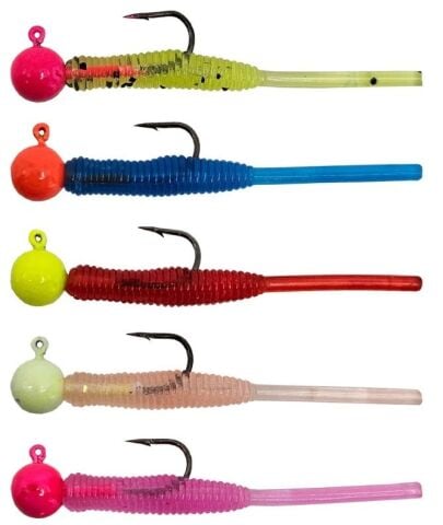 Kendo Hook Worm Jighead+Lrf Silikonu 1.5gr+4.5cm 5 Adet