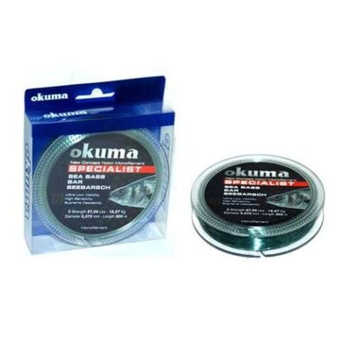 Okuma Seabass 300 mt 0,235 mm Moss Green Misina