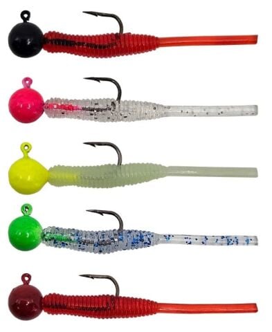 Kendo Hook Worm Jighead+Lrf Silikonu 2gr+4.5cm 5 Adet