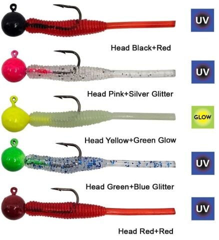 Kendo Hook Worm Jighead+Lrf Silikonu 2gr+4.5cm 5 Adet