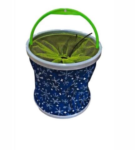 Katlanabilir Balıkçı Kovası 11LT NEW 2024 (Mavi)