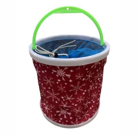 Katlanabilir Balıkçı Kovası 11LT NEW 2024 (Kırmızı)