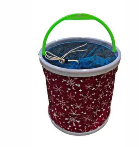 Katlanabilir Balıkçı Kovası 11LT NEW 2024 (Kırmızı)