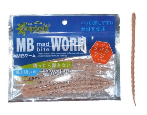 Captain MB Worm XL 10 cm Kokulu Silikon (10 ad)