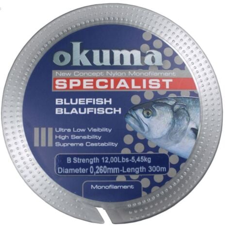 Okuma Bluefish 300 mt Clear Misina