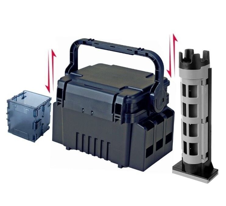 Shufa Çift Katlı Ekstra Dayanıklı Profesyonel Balıkçı Kutu Çanta 12L- Siyah