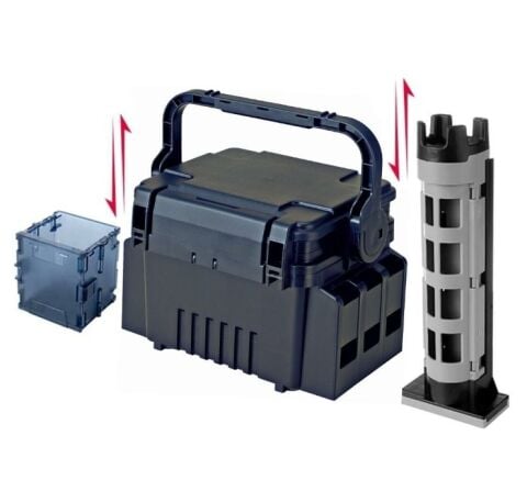 Shufa Çift Katlı Ekstra Dayanıklı Profesyonel Balıkçı Kutu Çanta 12L- Siyah