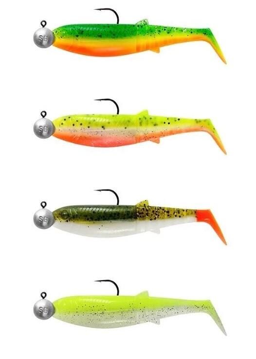 Savage Gear Cannibal Shad 12.5cm 20gr+12.5gr #5/0 Dark Water 4+4 Adet Sahte Balık