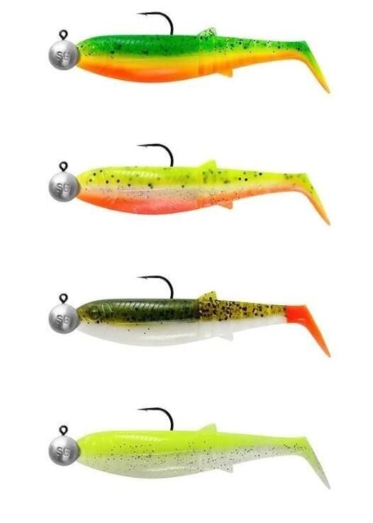 Savage Gear Cannibal Shad 12.5cm 20gr+12.5gr #5/0 Dark Water 4+4 Adet Sahte Balık