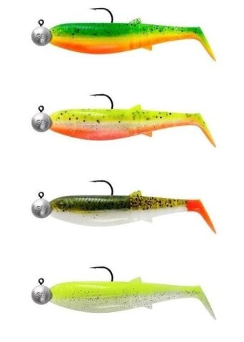 Savage Gear Cannibal Shad 12.5cm 20gr+12.5gr #5/0 Dark Water 4+4 Adet Sahte Balık