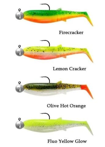 Savage Gear Cannibal Shad 12.5cm 20gr+12.5gr #5/0 Dark Water 4+4 Adet Sahte Balık
