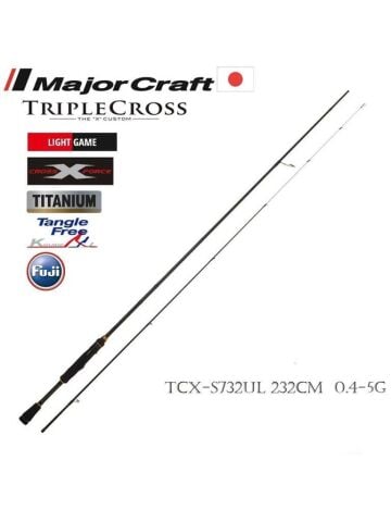 Major CraftMajor Craft Triple Cross New TCX-S732UL LRF Mebaring Kamış Solid Uç 232cm 0.4-5g