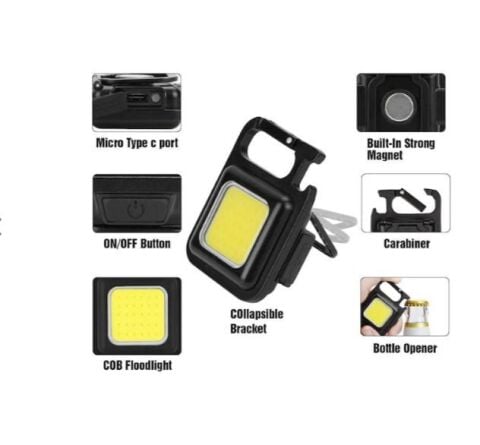 Gold Orion Mıknatıslı  Şarjlı Kamp Feneri El Feneri 800 Lümen 30 Cob