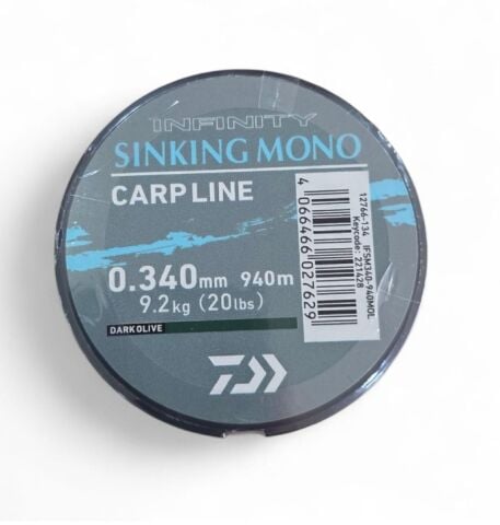 Daiwa İnfinity Sinking DarkOlive 0.34mm 940 mt Misina