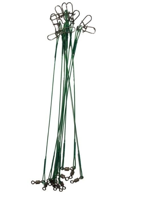 Powerex 20cm. 10'lu Paket Klipsli Bilyeli Fırdöndülü Turna Çinekop Çelik Teli