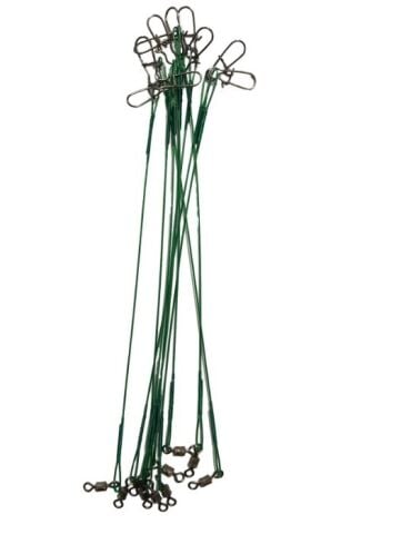 Powerex 20cm. 10'lu Paket Klipsli Bilyeli Fırdöndülü Turna Çinekop Çelik Teli