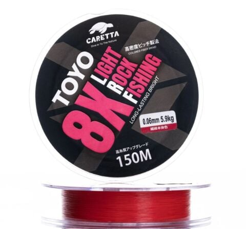 Caretta Toyo Red 8X Ligh Rock Fishing 150 mt İp Misina