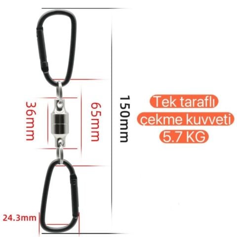 Shufa Çift Karabinalı Mıknatıs Ekipman Tutucu