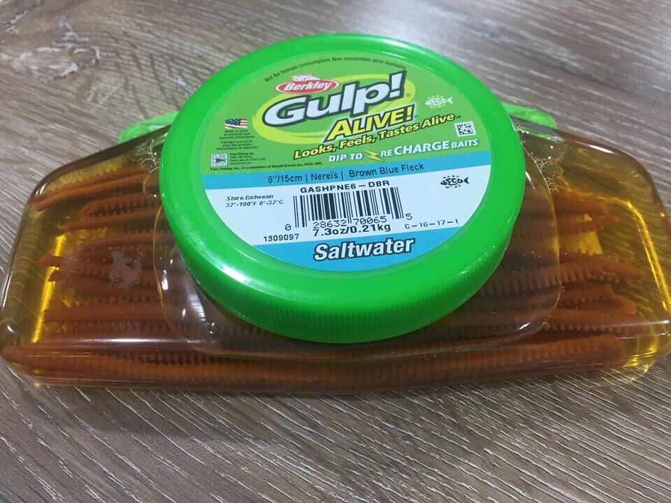 Berkley Gulp Alive Saltwater 15cm Brown Blue Fleck