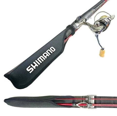 Shımano Baskılı Neopren Ayarlanabilir Lastikli Kamış Koruma Kılıfı