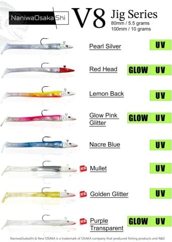 NaniwaOsakaShi V8 Jig Series 10 cm 10 gr Silikon Yem