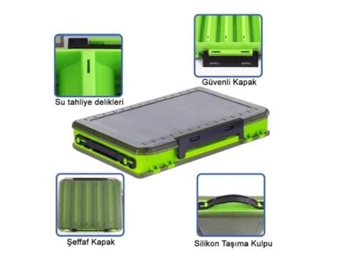 Shufa Çift Taraflı 16 cm Maket Kutusu( Yeşil)