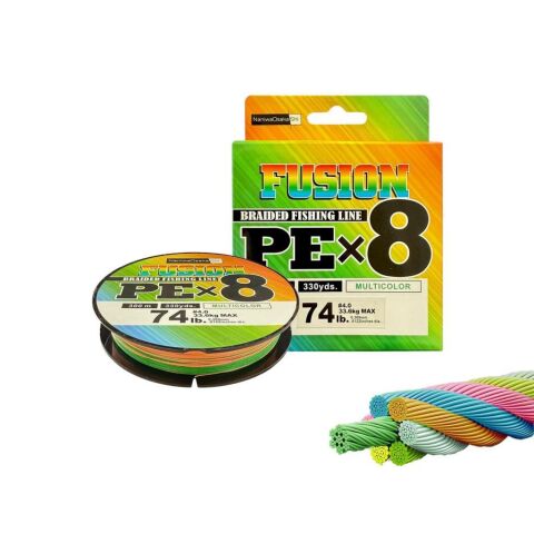 NaniwaOsakaShi Fusion 8X 300 mt Multicolor 0.18mm /  16.5 kg İp Misina