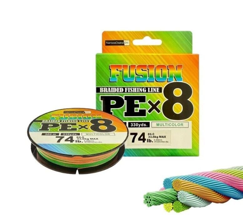 NaniwaOsakaShi Fusion 8X 300 mt Multicolor 0.242mm / 25.6 kg İp Misina