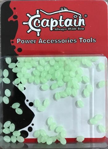 Captain 7613 Boncuk Oval Fosforlu 100'lü Paket