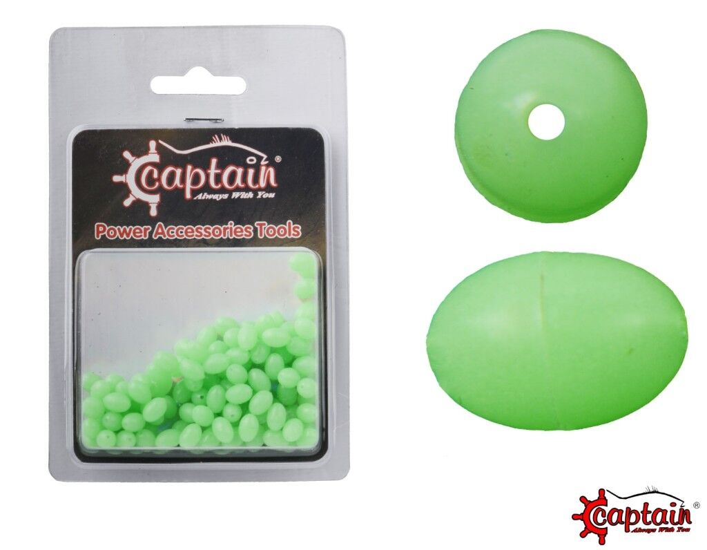Captain 7613 Boncuk Oval Fosforlu 100'lü Paket