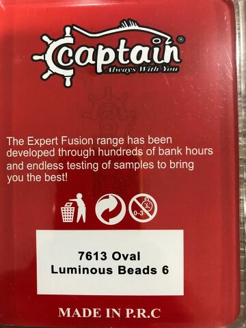 Captain 7613 Boncuk Oval Fosforlu 100'lü Paket