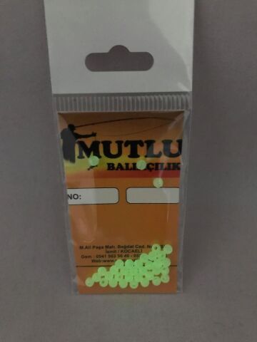 Fosforlu Yuvarlak Boncuk 35'li Paket 4mm