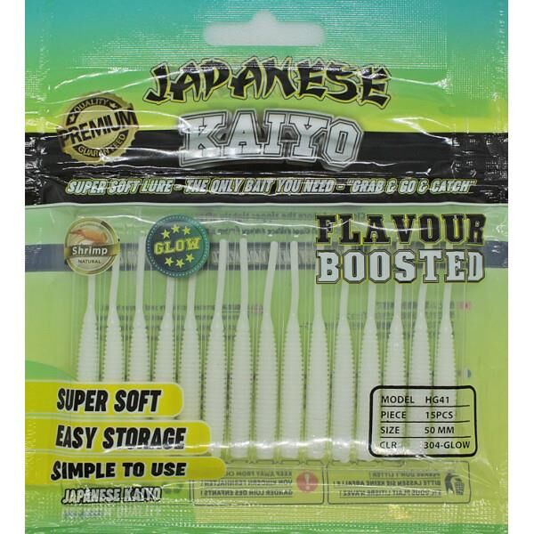 Japanese Kaiyo 5cm Silikon LRF Suni Yem Karides Aromalı Fosforlu
