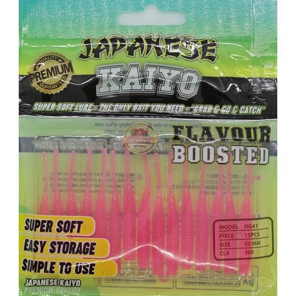 Japanese Kaiyo  5cm Pembe Silikon LRF Suni Yem Çilek Aromalı
